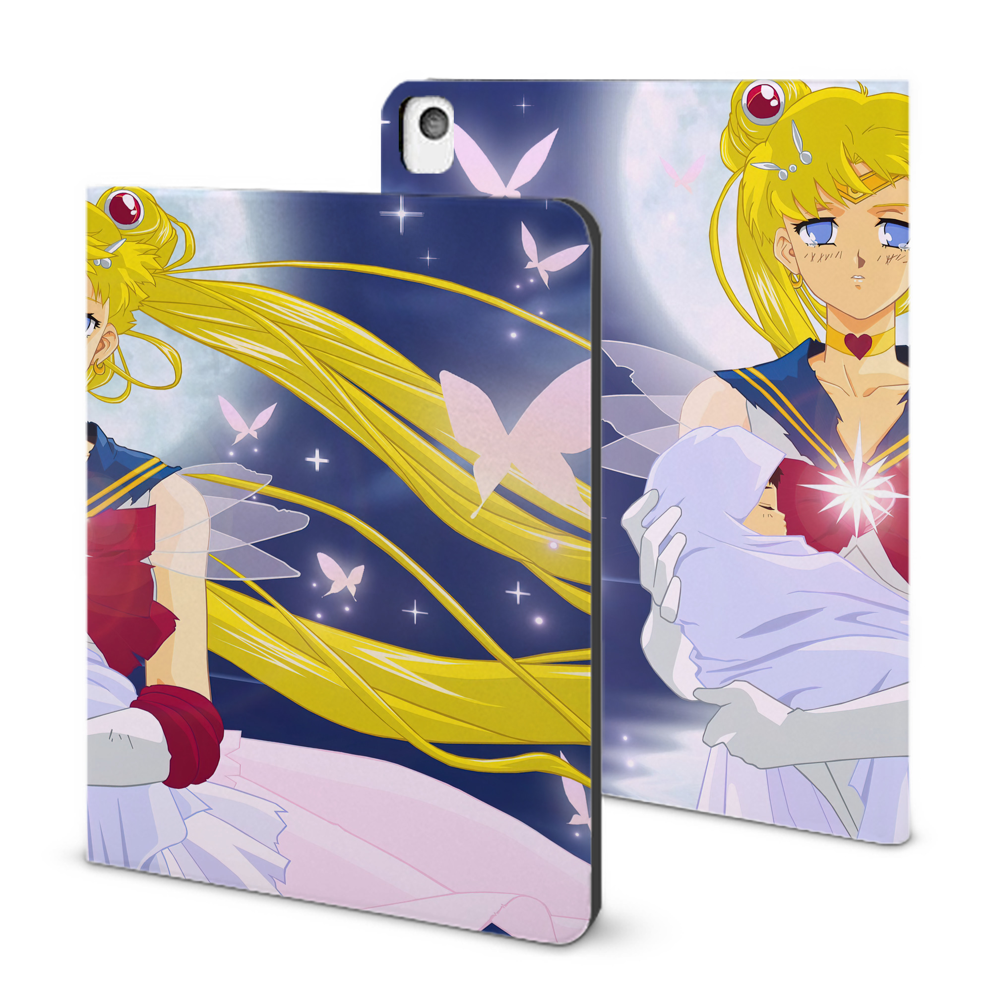 （画像用） 美少女戦士セーラームーン Sailor Moon IPadケース ペンホルダー付き ブックスタイルデザイン
